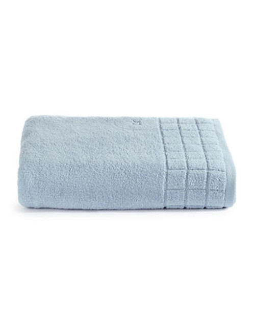 Calvin Klein Sculpted Grid Bath Towel - Cascade - Bath Towel