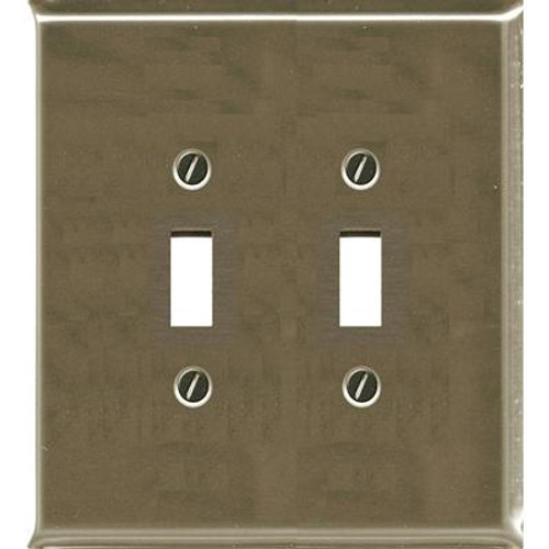 Traditional Brushed Nickel Double Toggle