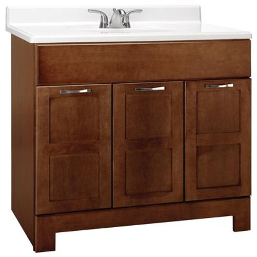 36 Inch Cognac Casual Vanity