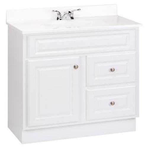 36 Inch White Hampton Vanity