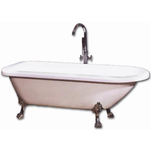 Antique 5.5 Foot Clawfoot Tub with Chrome Legs