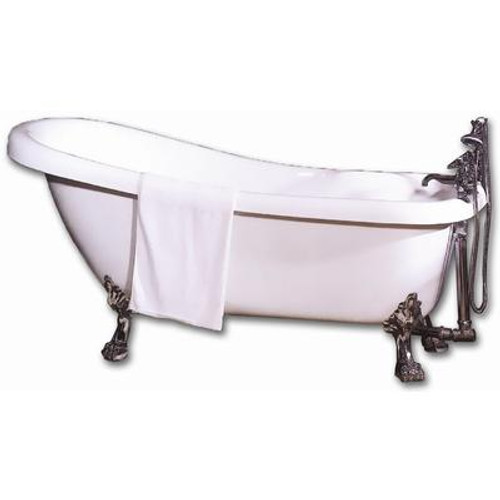 Victorian 5.5 Foot Clawfoot tub with Brushed Nickel Legs