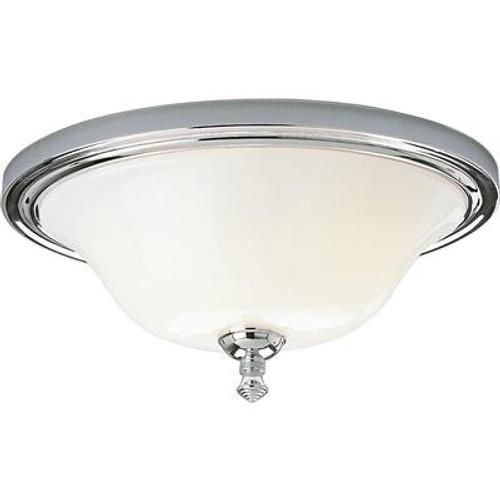 Victorian Collection Chrome 2-light Flushmount