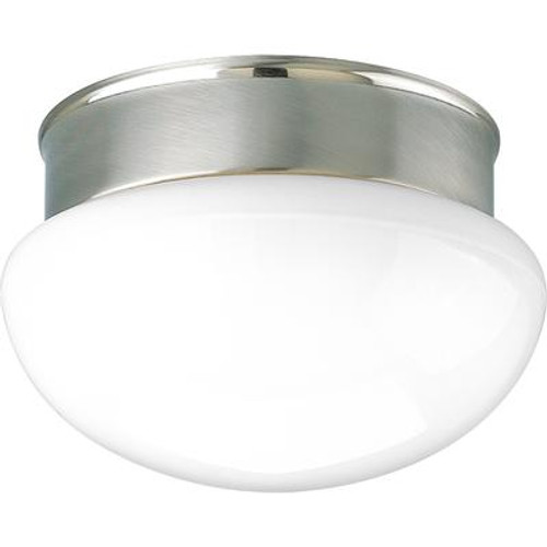 Brushed Nickel 1-light Flushmount