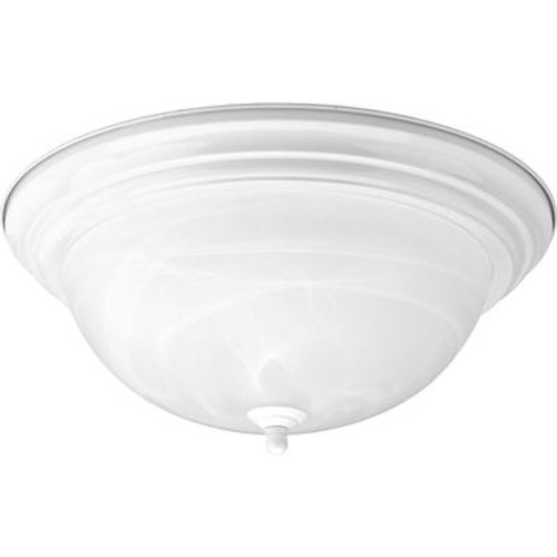 White 3-light Flushmount