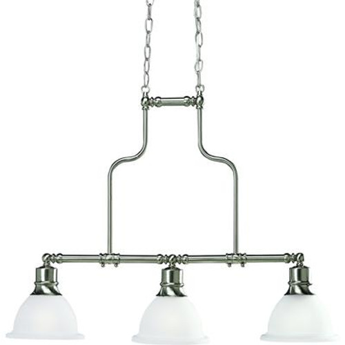 Madison Collection Brushed Nickel 3-light Chandelier