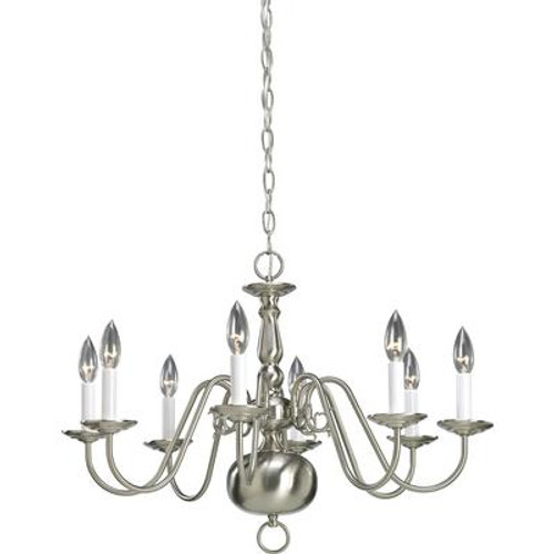 Americana Collection Brushed Nickel 8-light Chandelier