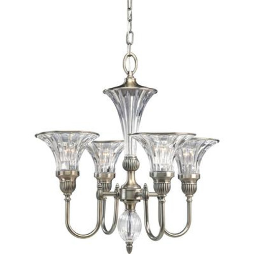 Roxbury Collection Classic Silver 4-light Chandelier
