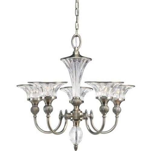 Roxbury Collection Classic Silver 5-light Chandelier