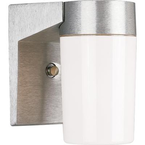 Hard-Nox Collection Satin Aluminum 1-light Wall Lantern