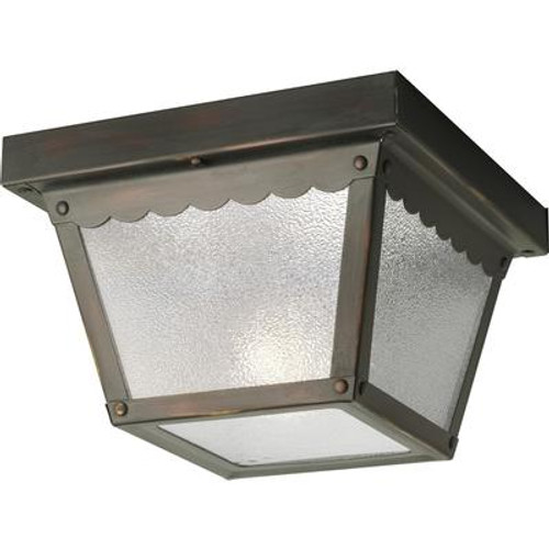 Antique Bronze 1-light Outdoor Flushmount