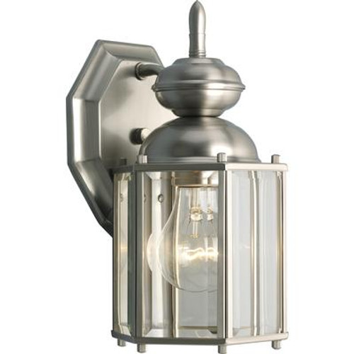 BrassGUARD Collection Brushed Nickel 1-light Wall Lantern