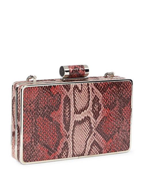 Sondra Roberts Python Clutch - Pink