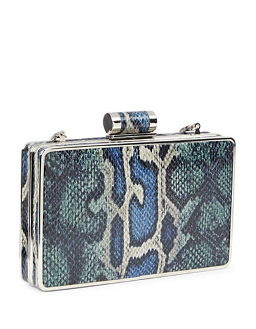 Sondra Roberts Python Clutch - Blue