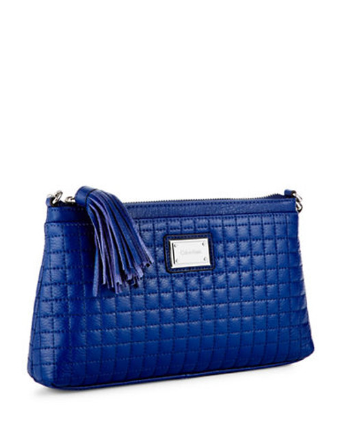 Calvin Klein Hastings Quilted Leather Crossbody Bag - Ink