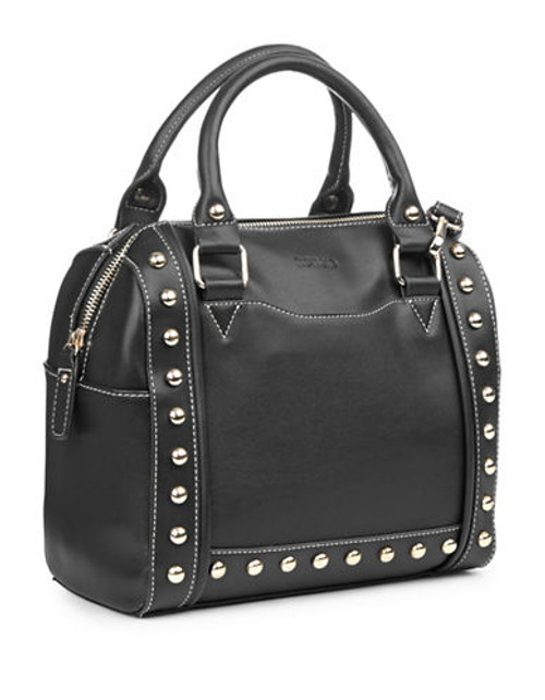 Kensie Studded Bowler Crossbody - Black