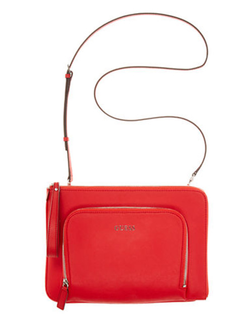 Guess Delaney Crossbody Portfolio Crossbody - Red