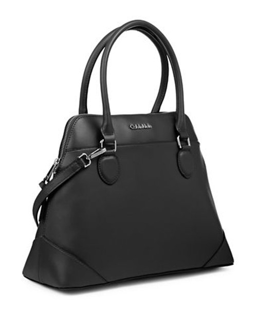 Calvin Klein Gabriella Leather Satchel - Black