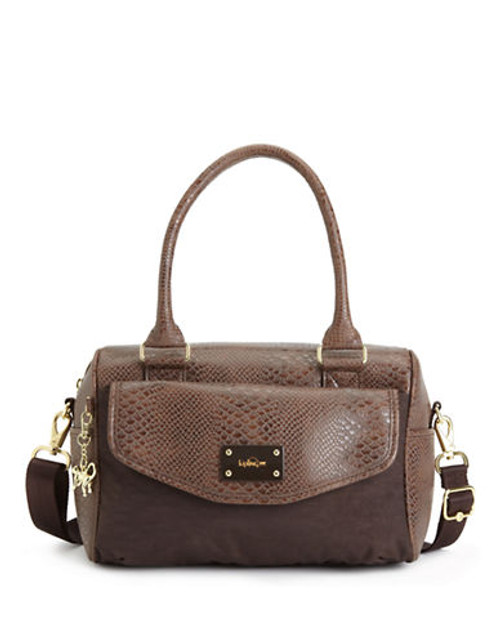 Kipling Double Up Satchel - Brown Snake Combo