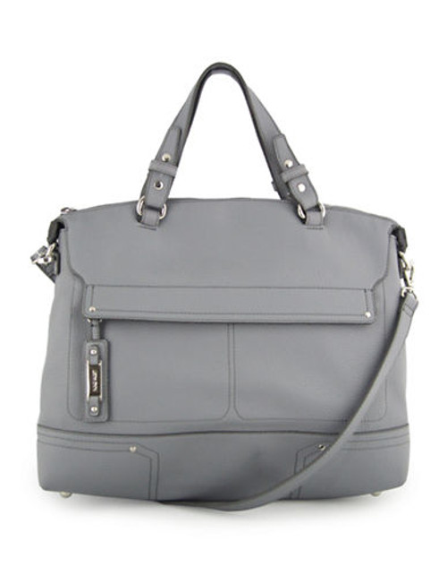 Nine West Hidden Zipper Large Satchel - Grey