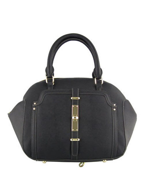 Nine West Texture Takedown Medium Satchel - BLACK