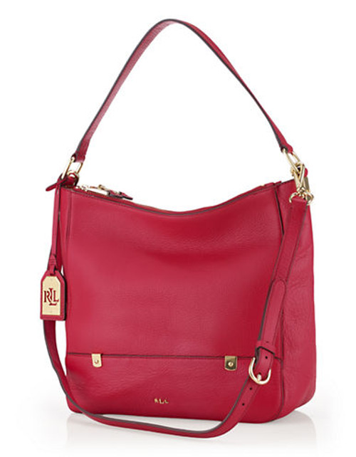 Lauren Ralph Lauren Morrison DoubleZip Hobo - Red