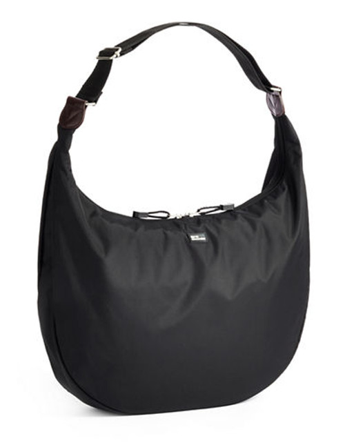 Derek Alexander Large Nylon Hobo Bag - Black