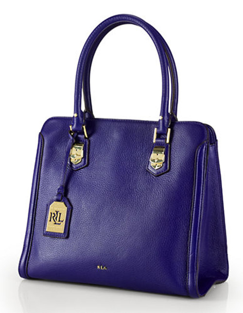 Lauren Ralph Lauren Leather Hutton Tote - Blue