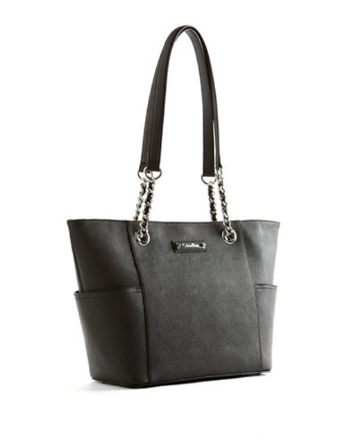 Calvin Klein Key Item Saffiano Leather Tote - Black