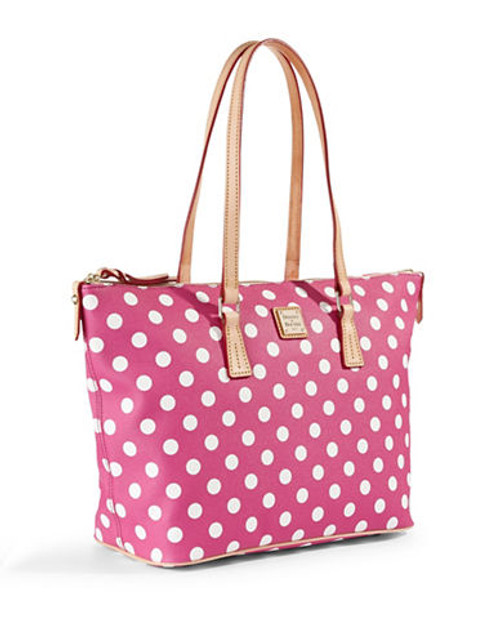 Dooney & Bourke Polka Dot Shopper - Fuchsia/White