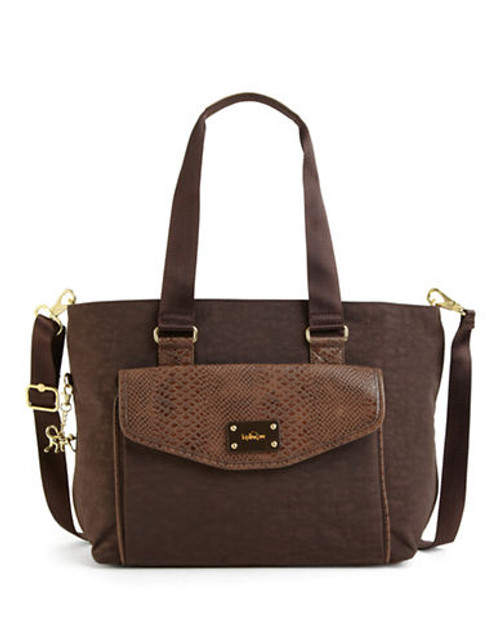 Kipling Albie Tote - Brown Snake Combo