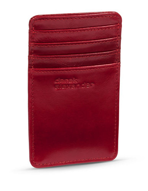 Derek Alexander Unisex Card Holder - Red