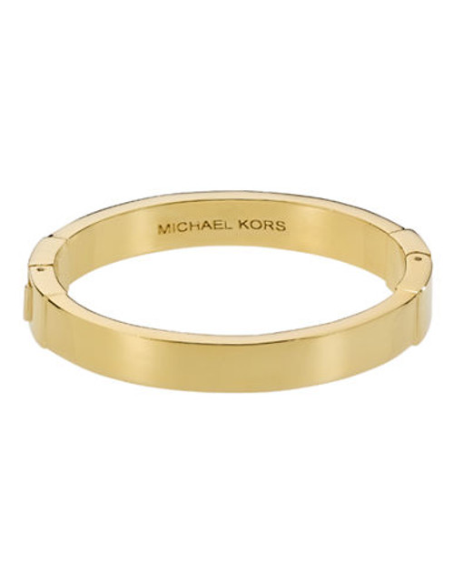 Michael Kors Gold Tone Hinge Bangle Bracelet - Gold