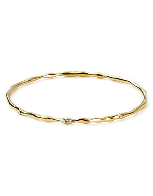 Nadri Gold Organic Bangle with Stones - Gold