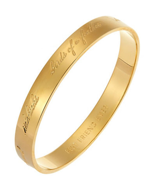 Kate Spade New York Idiom Bangles Bridesmaid Bangle Engraved - Gold