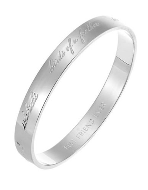 Kate Spade New York Idiom Bangles Bridesmaid Bangle Engraved - Silver