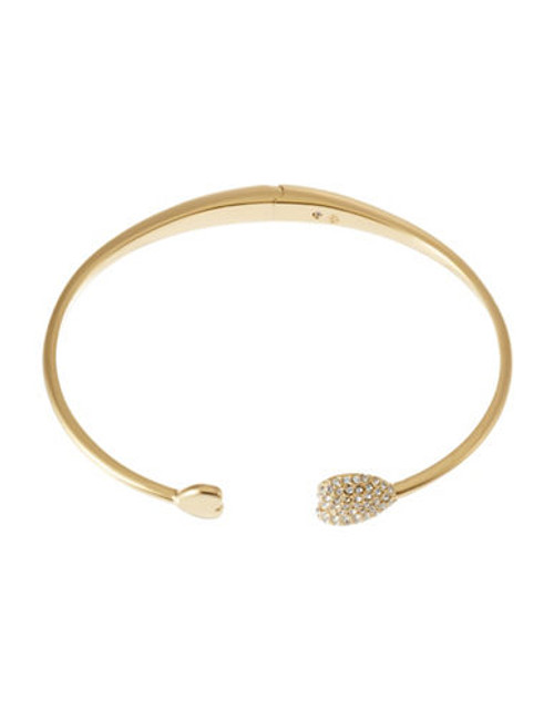 Nadri Pave Heart Bangle - GOLD