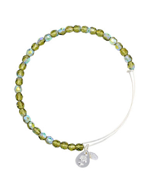 Alex And Ani Moss Rock Candy Beaded Bangle - Silver