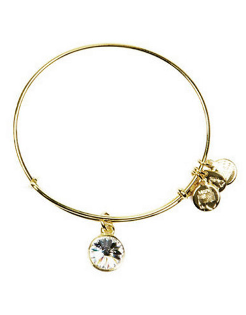 Alex And Ani April Birthstone Charm Bangle - Gold