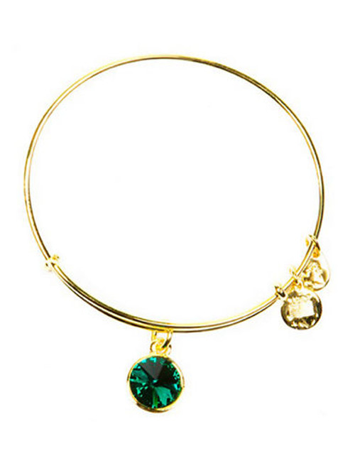 Alex And Ani May Birthstone Charm Bangle - Gold