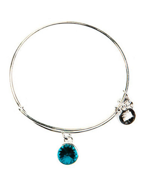 Alex And Ani December Birthstone Charm Bangle - Silver