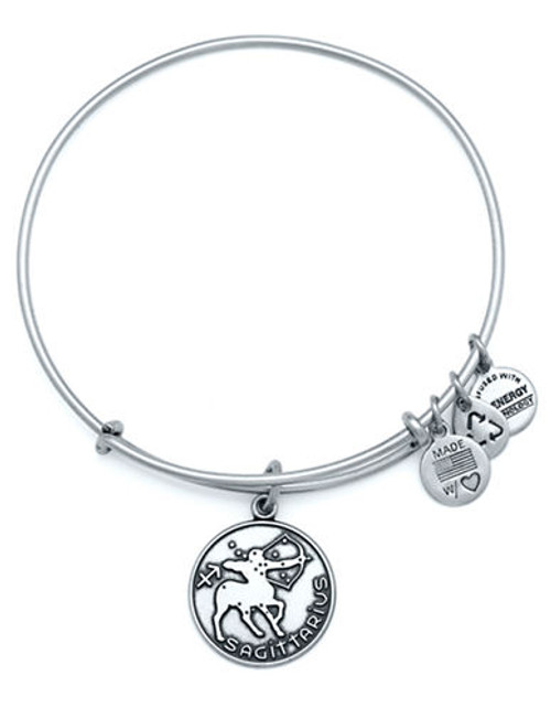 Alex And Ani Sagittarius Ii Charm Bangle - Silver