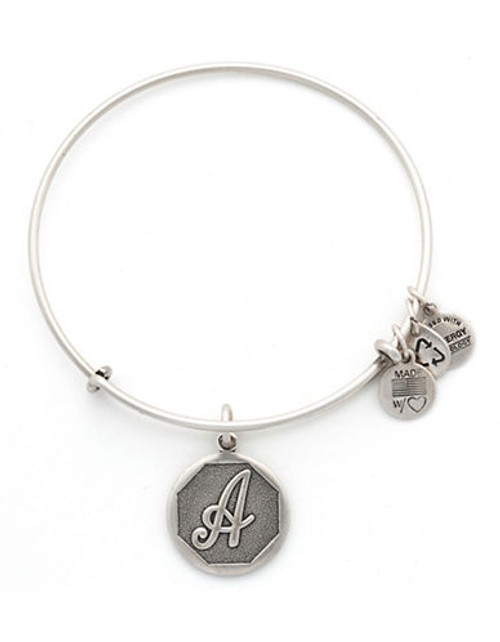 Alex And Ani Initial A Charm Bangle - Silver