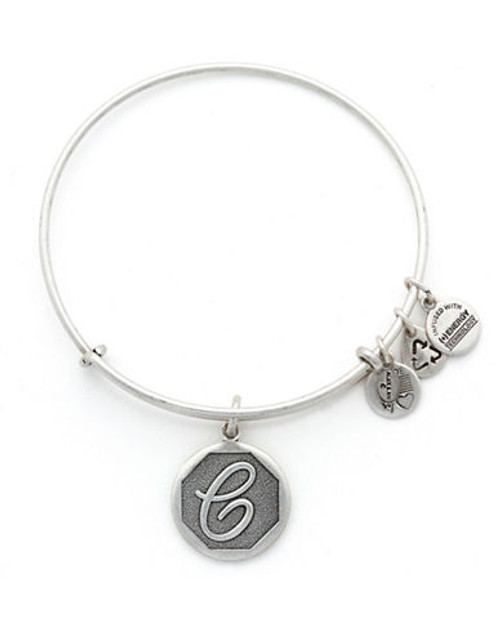 Alex And Ani Initial C Charm Bangle - Silver