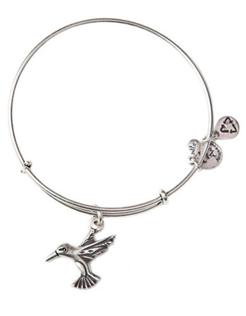 Alex And Ani Hummingbird Charm Bangle - Silver