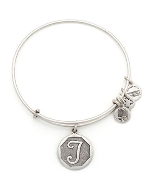 Alex And Ani Initial T Charm Bangle - Silver