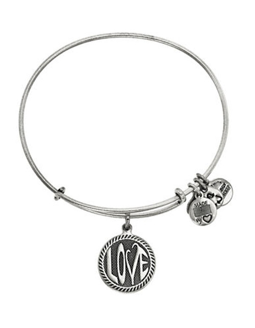 Alex And Ani Open Love Charm Bangle - Silver