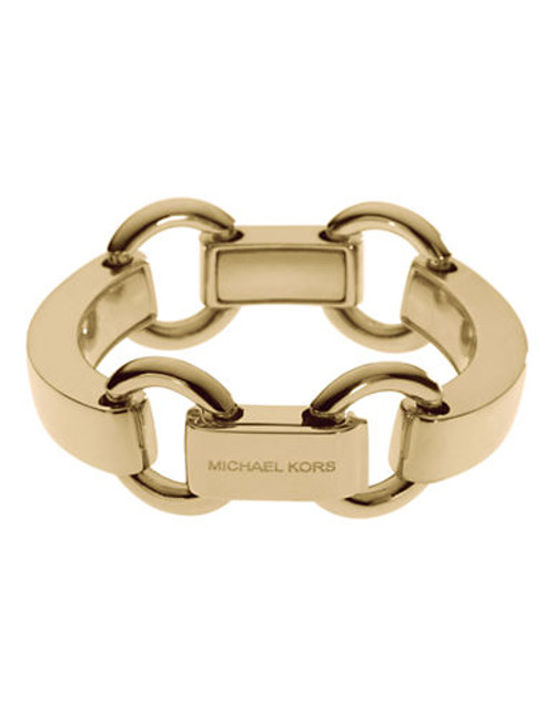 Michael Kors Gold Tone Bit Link Bracelet - Gold