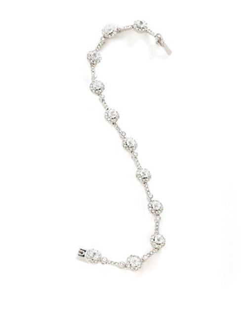 Nadri Cz Bezel Bracelet - Silver