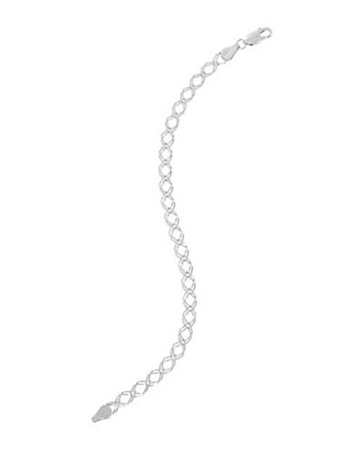 Expression Sterling Silver Double Link Bracelet - Silver